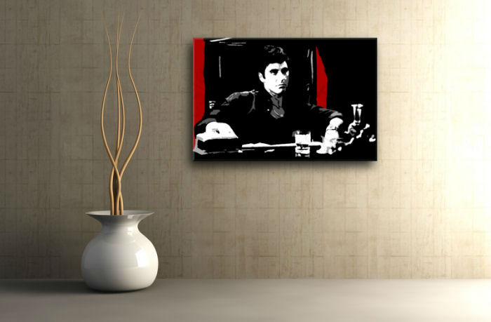 E-shop Ručne maľovaný POP Art obraz AL PACINO 100x150 cm