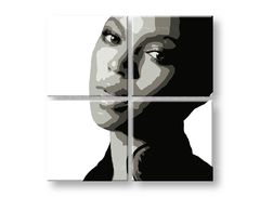 Ručne maľovaný POP Art obraz BEYONCÉ 60x60 cm